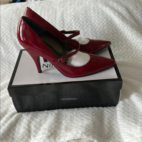 Nine West Red Patent Leather Heels - Picture 2 of 7
